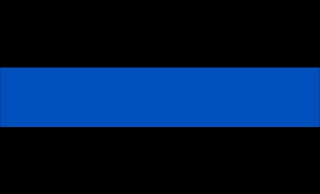 3x5 Inch Thin Blue Line Sticker Decal Police Lives