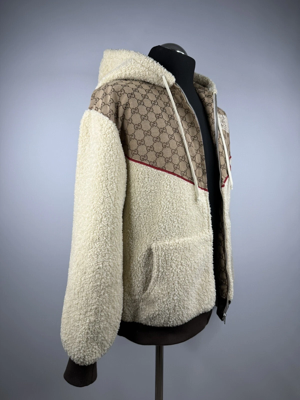Gucci The Northface GG giacca jacket giacca con cappuccio giacca pile taglia L