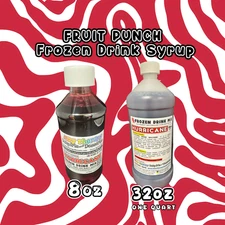 FRUIT PUNCH Frozen Drink Mix Syrup - 8oz or 32 oz - Great for Ninja Slushi Maker