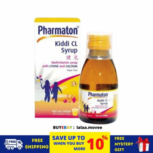 3 X PHARMATON KIDDI CL SYRUP 100ML MultiVitamin with Lysine & Calcium - Picture 1 of 7