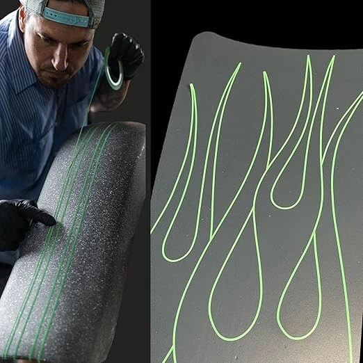 Cinta adhesiva de vinilo LiME LiNE para rayas - Paquete combinado [1/4" 1/8" 1/16"] Foto 4 de 4