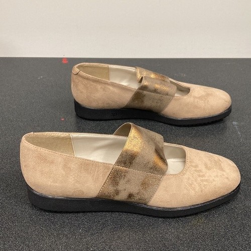 Ron White Rapisardi Lillian Beige Gold Casual Comfort Slip on Mary Jane Shoes - Picture 6 of 11