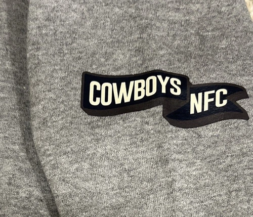 New $70 Dallas Cowboys Mens Sideline Fleece Pullover Hoodie Sweatshirt Gray M