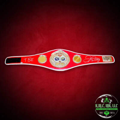 *FLOYD MAYWEATHER SIGNED AUTOGRAPHED+INSCRIBED ''TBE'' BOXING IBF RED CHAMPIONSHIP