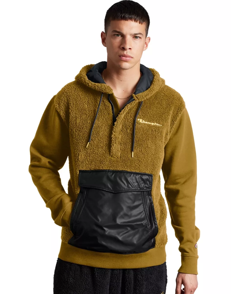 Champion IMPERIAL GOLD FAUX FUR PO PULLOVER sherpa HOODIE