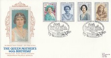 Queen Mother 90th Birthday GB PPS Cigarette Card FDC Glamis Castle 1990 (109253)
