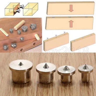 6mm 8mm 10mm 12mm Dowel Holes Drill Centre Point Pin Wood Joint Alignment Tools