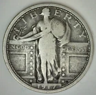 1917 Standing Liberty Silver Quarter FINE Circulated 25c US Type Coin Type I