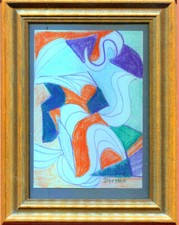 Struttura a colori " di Dorette, incorniciata