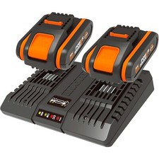 Dual-Ladegerät Set »PowerShare WA3610«, schwarz/orange