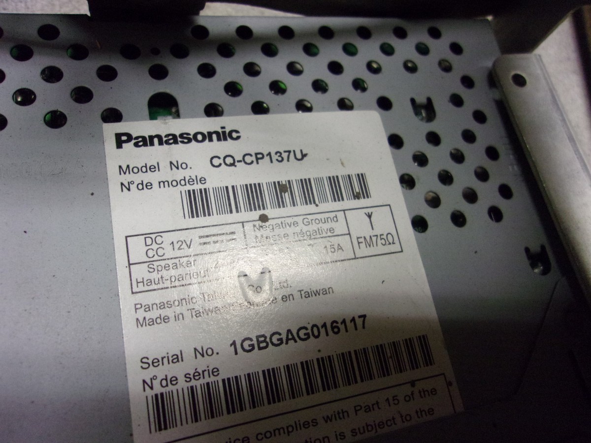 Panasonic CQ-CP137U Kenworth In-Dash Radio Assembly K183-122