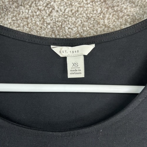 Cato Est. 1946 Women's Dress Size Extra Small Black 3/4 Sleeve Rouched Pullover - Picture 9 of 10