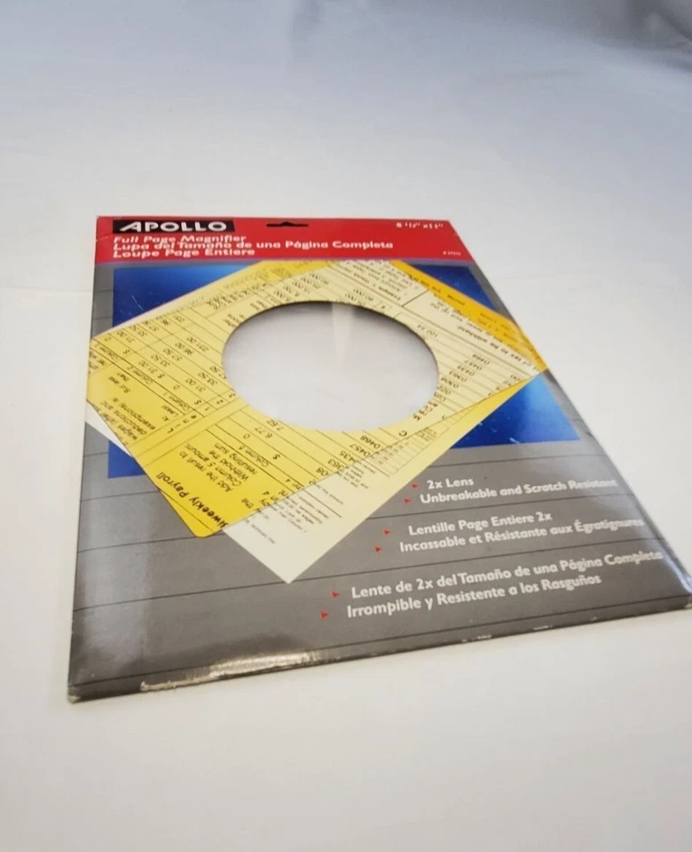 Lupa Apollo Full Page 2X Lente Irrompible y Resistente a los Arañazos Alta Potencia Foto 3 de 4