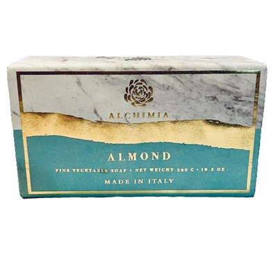 Alchimia Italian Almond Vegetable Body Hand Soap Bar Almond 10.5 oz