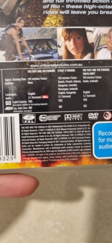Fast & Furious: The Complete Collection DVD (Region 2,4) VGC - Picture 3 of 7