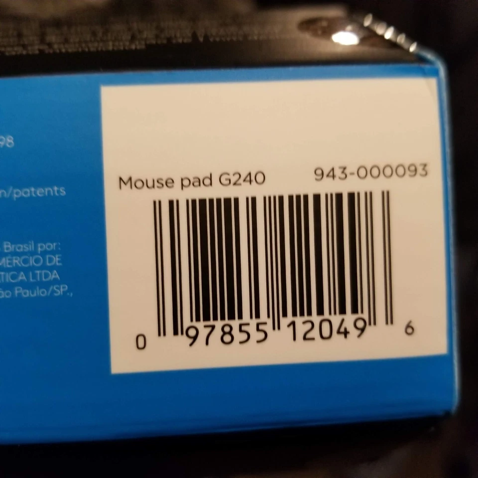 Logitech G240 Cloth Gaming Mouse Pad Black #943000093 NEW IN BOX - Image 3 of 3