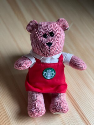 2016 STARBUCKS LIMITED EDITION TEDDY BEAR BEARISTA with RED Apron