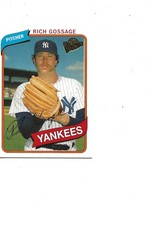 2003 FAN FAVORITES GOLD STAMPED FRONT 1980 DESIGN HALL OF FAME RICH GOSSAGE