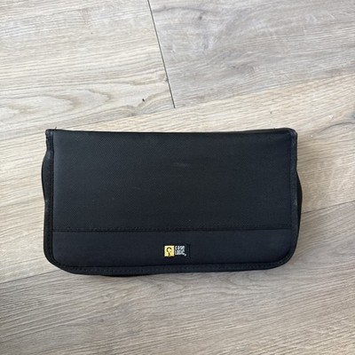Case Logic 64 CD/DVD Organizer Carrying Case Zipper Storage Black Nylon Canvas