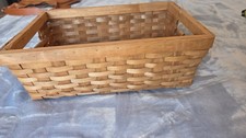 VTG LONGABERGER USA TAN WOVEN HUGE BASKET 13X...