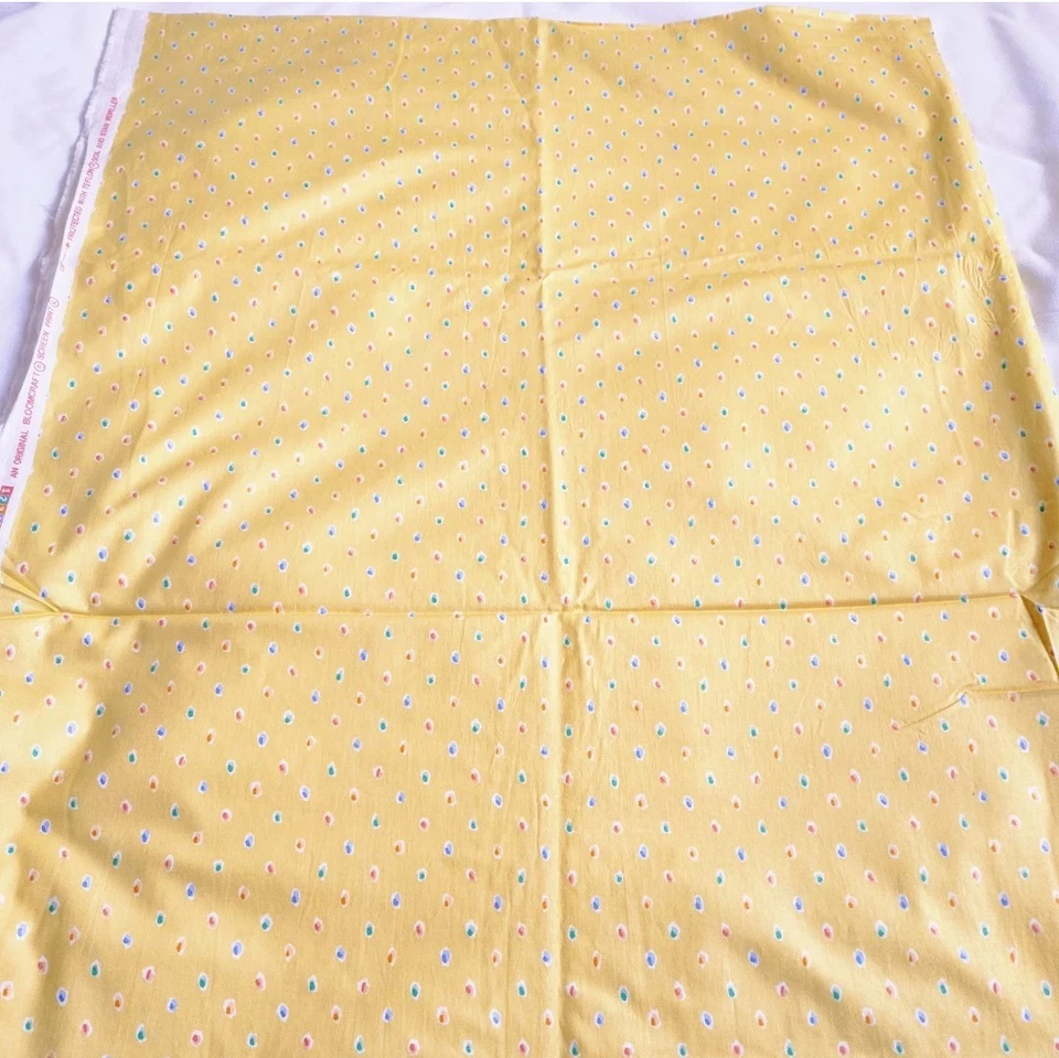 Vintage Bloomcraft Interior Decor Fabric Chintz Teflon 55"x2+ yd Continuous READ - Image 4 of 4