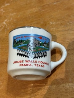 Vintage Boy Scout Coffee Mug OA Lodge 341 Chief Lone Wolf Texas