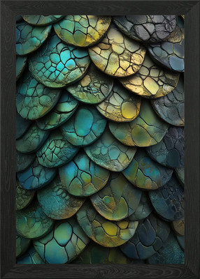 Dragon Scale Textur Gerahmtes Wandbild Poster Leinwanddruck Bild