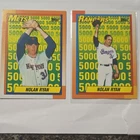 Topps Nolan Ryan Mets & Rangers 5000 Strikeouts 1990 Card Lot of 2