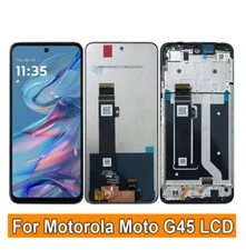 For Motorola Moto G45 LCD Display Touch with Screen Digitizer Replacement Frame