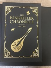 RARE Grim Oak Name of The Wind SIGNED Gold Leather Fantasy Collectible Rothfuss