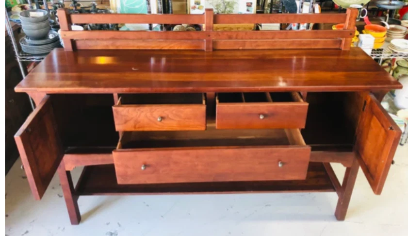 BOB TIMBERLAKE LEXINGTON FURNITURE MISSION QUAIL HUNTERS SIDEBOARD CHERRY - Image 2 of 4