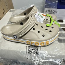 Crocs Bayaband Clog Beige Comfort Slip-On Rubber Sandals Men's Size 7