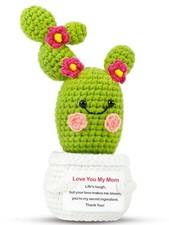 Mom Gifts for Mothers Day from Daughter: Crochet Blooming Cactus Gifts For Mom