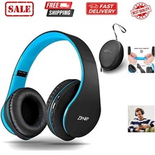 Bluetooth Headphones Over-Ear, Foldable Wireless and Wired Stereo Headset Mic...