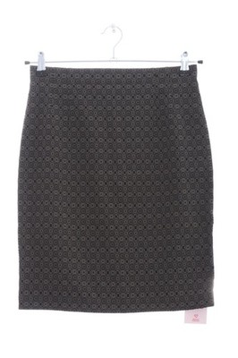 RIANI Bleistiftrock Damen Rock Gr. DE 36 hellgrau-schwarz Casual-Look