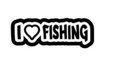 I LOVE FISHING VINYL DECAL - SEA COURSE GAME FOR CAR TRUCK LAPTOP TABLET  ETC