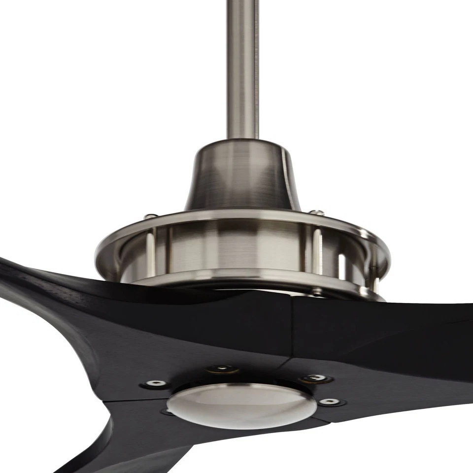 52" Casa Vieja Windspun DC Brushed Nickel Ceiling Fan with Remote - Image 3 of 4