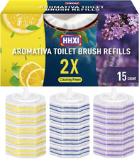15Ct Aromative Toilet Brush Refills, Toilet Bowl Cleaner Refills, Double-Layer C