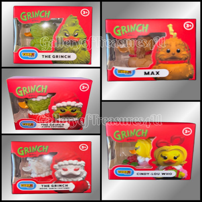 Tubbz Duck Grinch Max Santa Cindy Lou Christmas Holiday Boxed Rubber Ducks