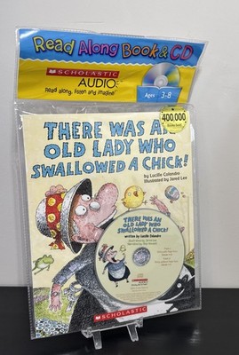 Scholastic Audio CD/ Read Along Book There Was An Old Lady Who Swallowed A Chick
