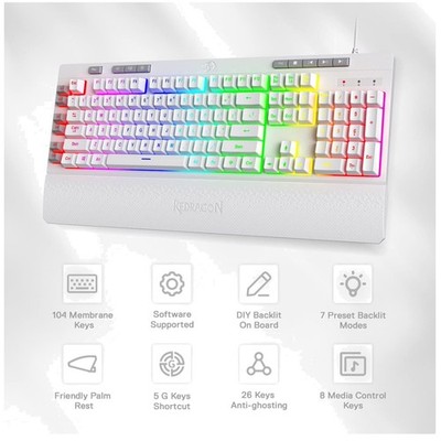 K512 Shiva RGB Backlit Keyboard with Media Controls