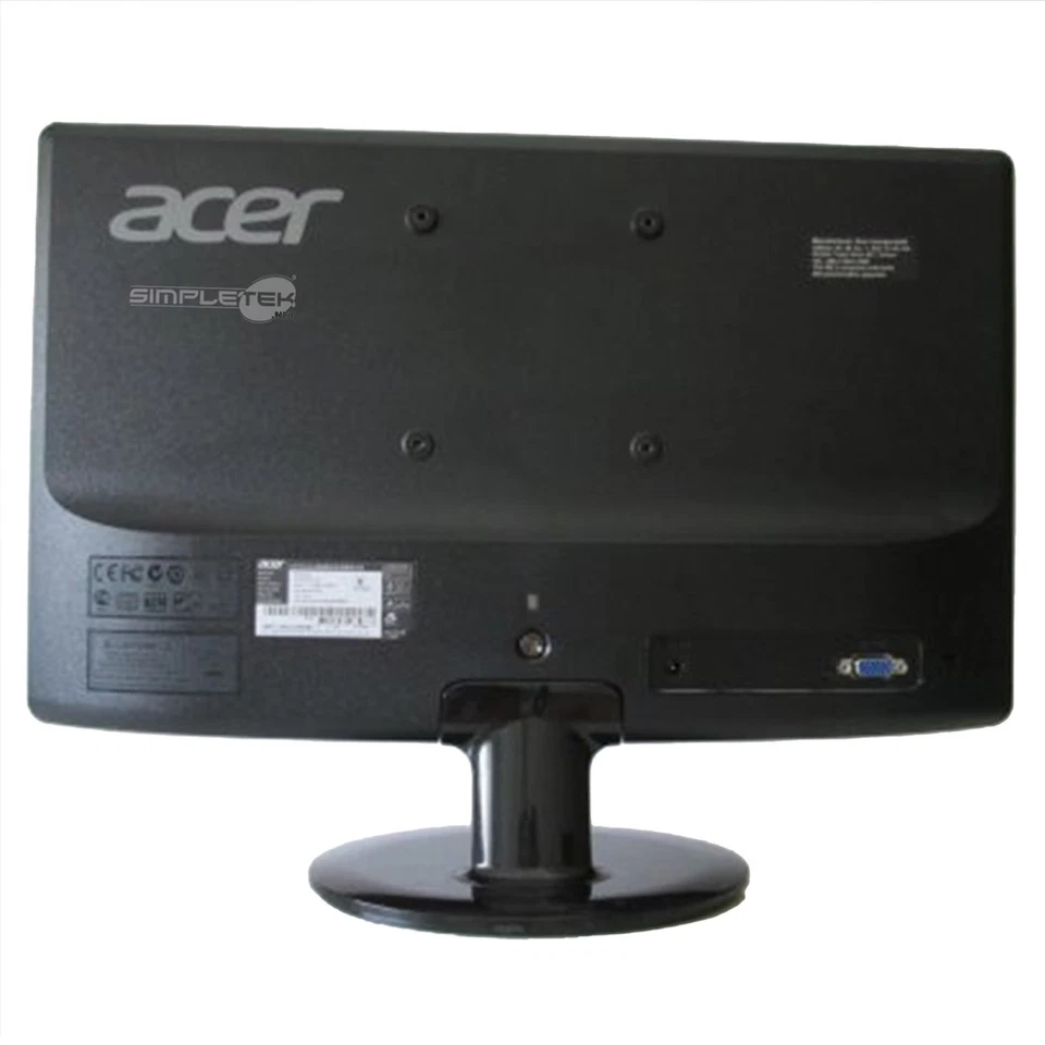 Acer S191HQL Monitor 19" With External Power Supply 19V VESA VGA LCD Screen PC - Image 3 of 4