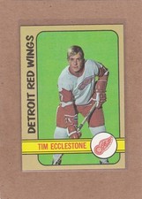 1972-73 TOPPS HOCKEY TIM ECCLESTONE #33 RED WINGS EXMT/EXMT+ *A46672