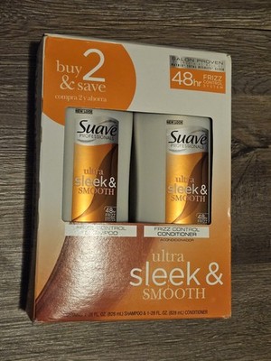 Suave Professionals Shampoo & Conditioner 48 HR Frizz Control 28 oz Per Bottle