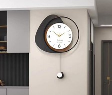 Modern Geometric Pendulum Wall Clock 60cm Silent Quartz Large Decor