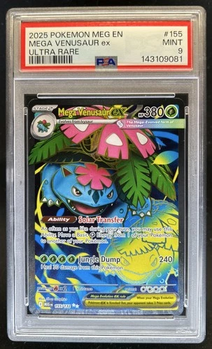 2025 Pokemon Mega Evolution Venusaur ex Ultra Rare #155/132 PSA 9