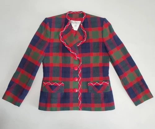 SAINT LAURENT (YSL) Blazer tartan vintage Yves Saint Laurent taglia 4