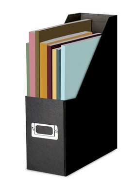SnapNStore Fiberboard Magazine File with PVC Laminate, 12.25 x 3.88 x 9.75 In...