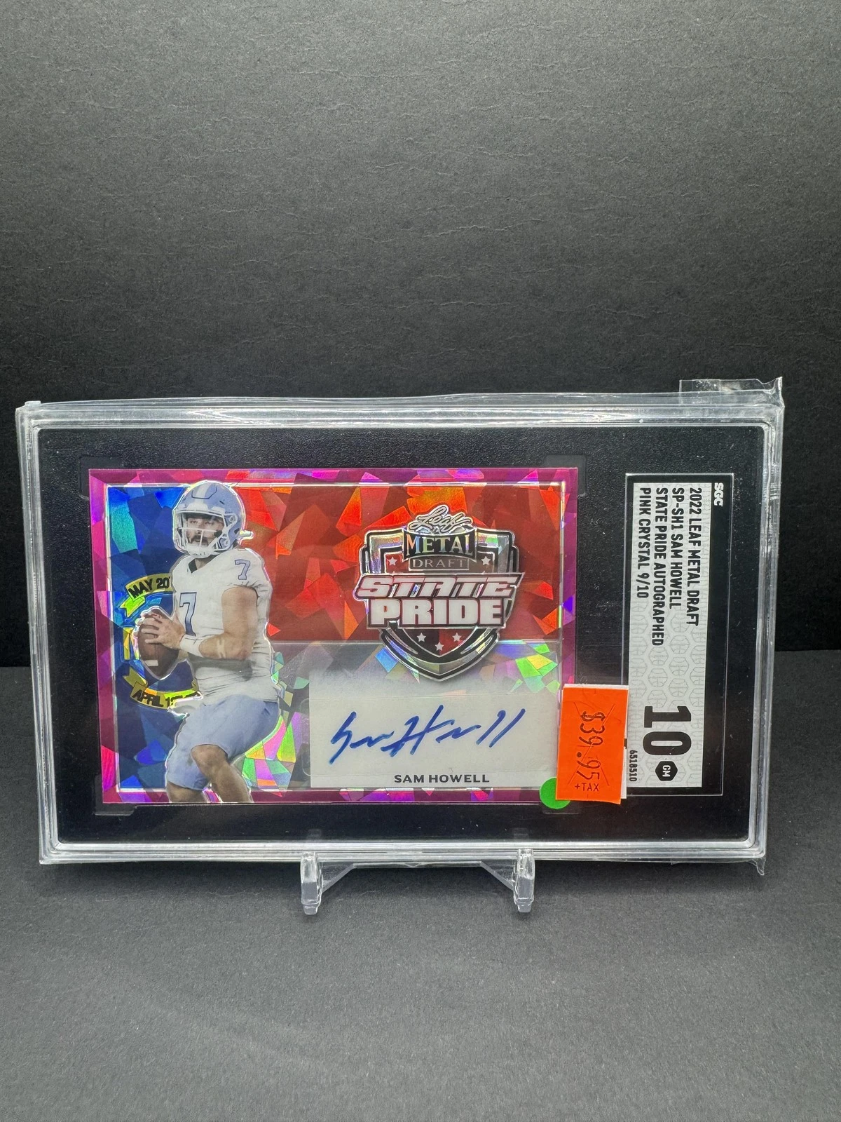 Sam Howell Leaf Metal Draft State Pride Autographs #SPSH1 Red Crystal