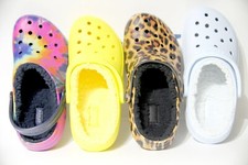 CROCS Lined Double Comfort Slip-on Cushioned Clog Slippers MEN'S Size Light